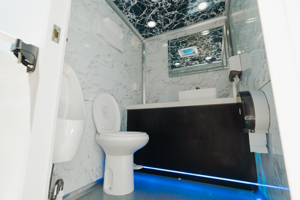 2-Station Lux Restroom Trailer Rental