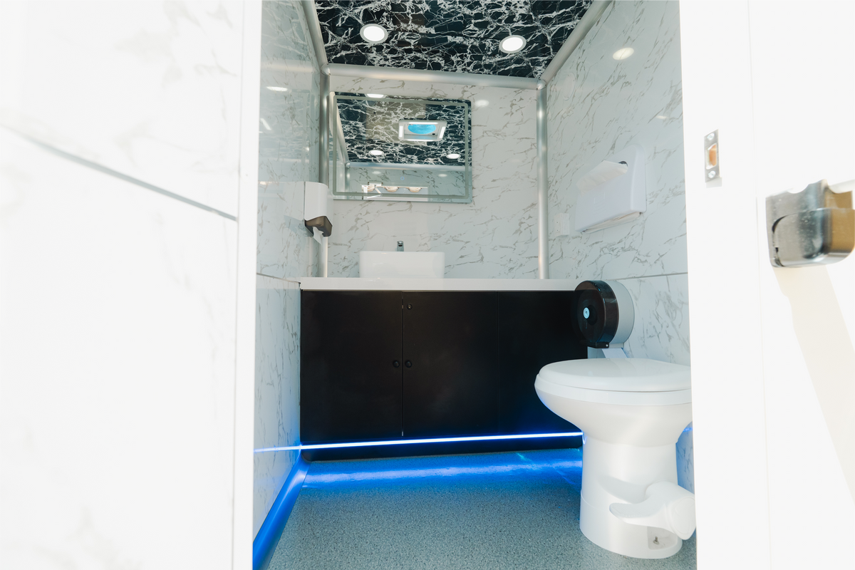 2-Station Lux Restroom Trailer Rental