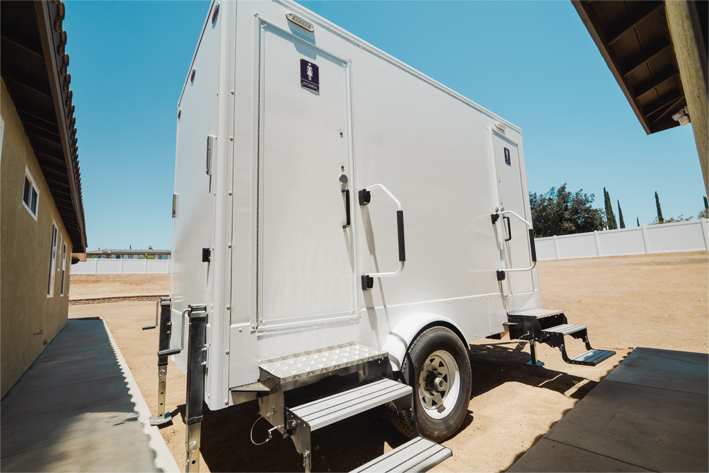 2-Station Lux Restroom Trailer Rental