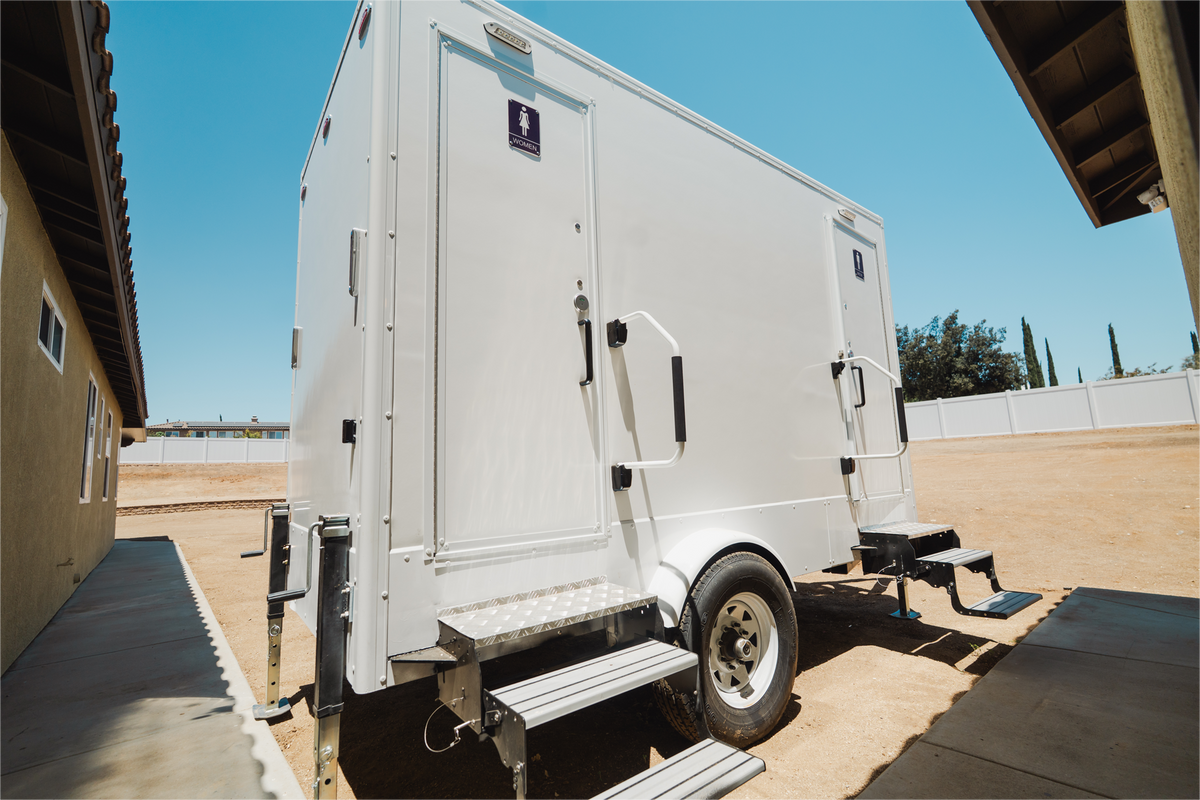 2-Station Lux Restroom Trailer Rental