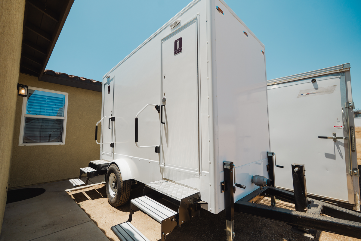 2-Station Lux Restroom Trailer Rental