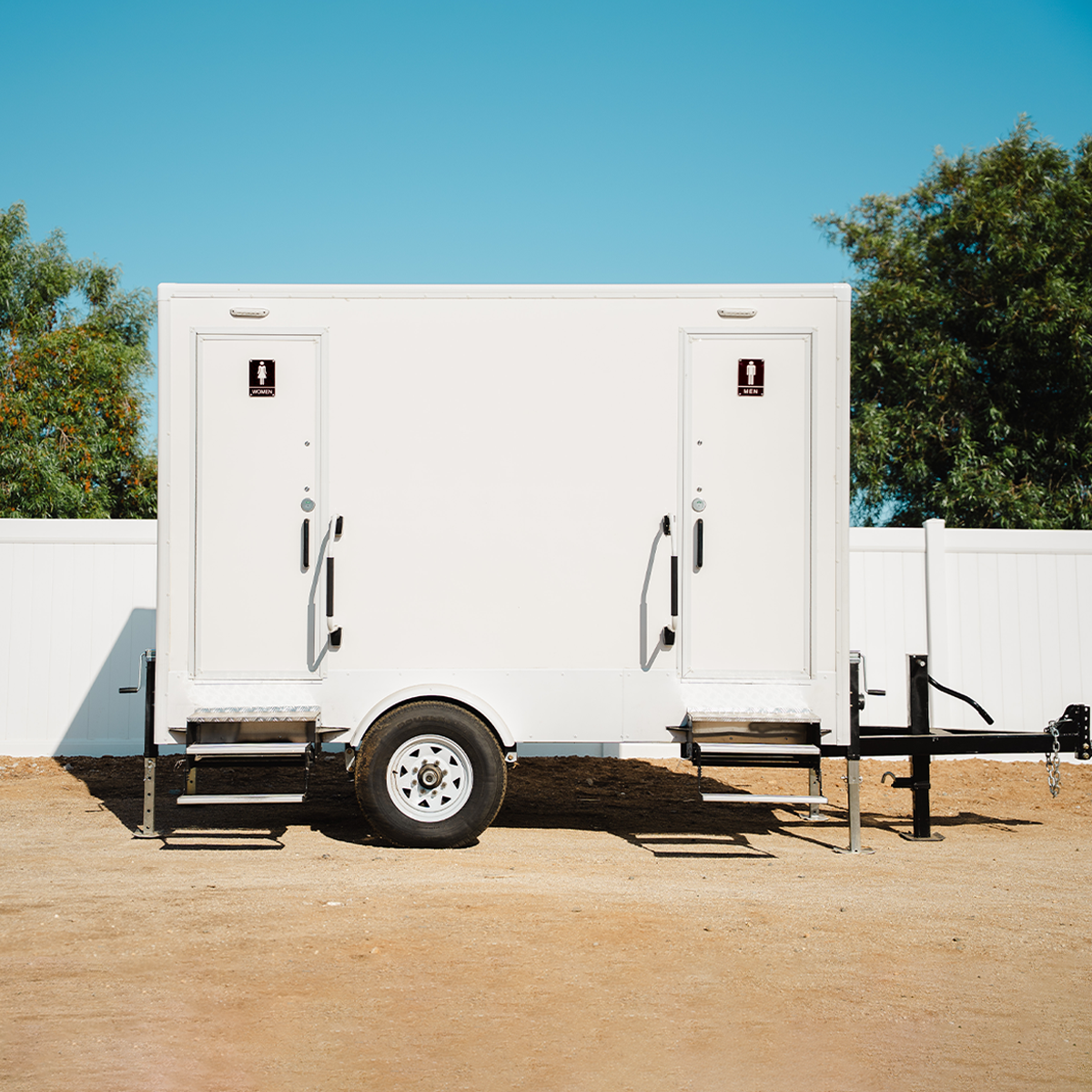 2-Station Lux Restroom Trailer Rental