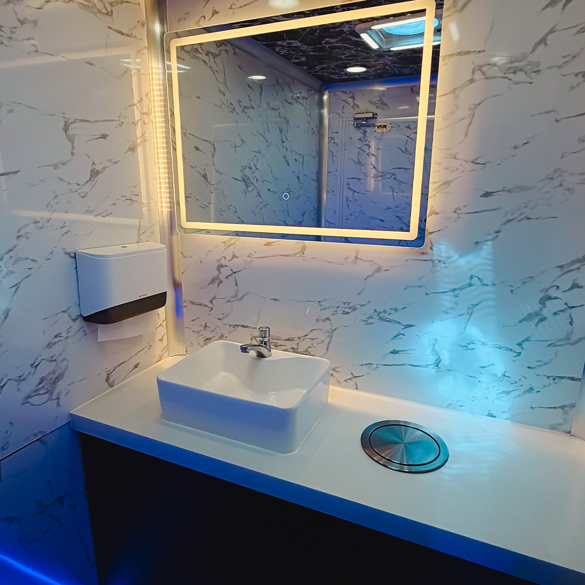 2-Station Lux Restroom Trailer Rental