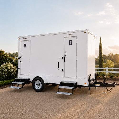 2-Station Lux Restroom Trailer Rental